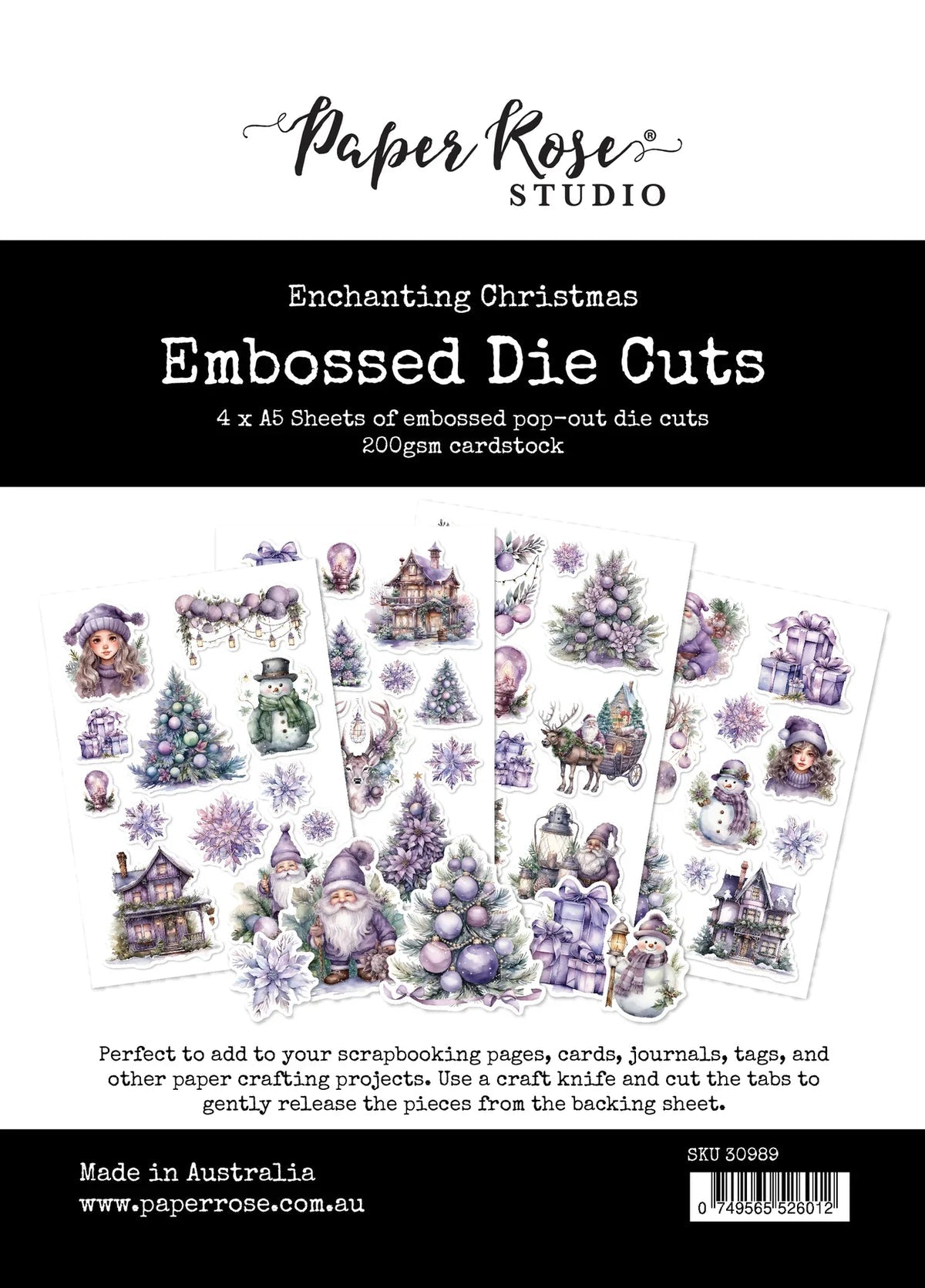 Paper Rose Studio Enchanting Christmas Embossed Die Cuts